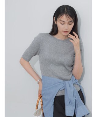 Te chichi ラメメランジリブニット