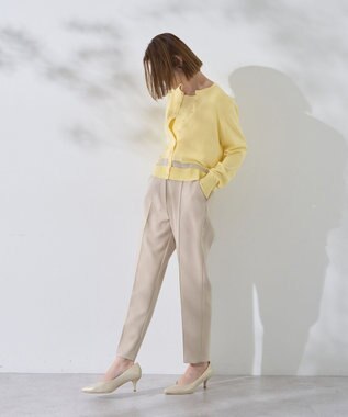 YECCA VECCA シアーMIXカーディガン Off White