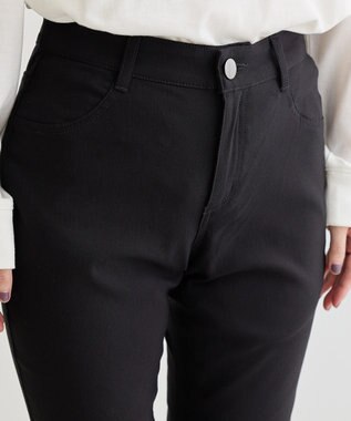 Green Parks 裏起毛ストレッチスキニーパンツ Black