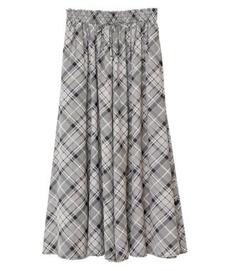 Green Parks サラフレワイドパンツ（柄） Check Black