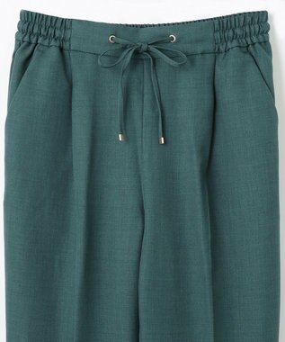 ANY 【セットアップ対応/ウエストゴム】イージィケア美脚テーパードパンツ グリーン