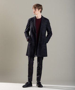 JOSEPH HOMME パッチジャガードジャジー　チェスターコート グレー系3
