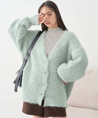 earth music&ecology 【予約】カラーミックスシャギーカーディガン