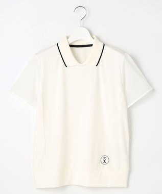 23区GOLF 【辻梨恵プロ着用】メッシュスリーブストレッチポロ ホワイト系