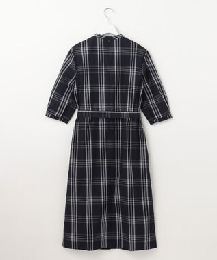 J.PRESS LADIES L 【洗える】コンパクトチェック ワンピース ネイビー系3