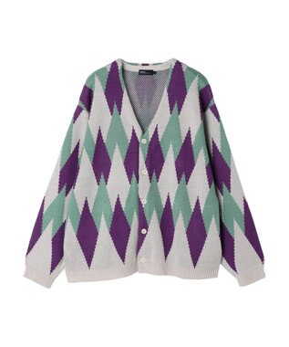 CRAFT STANDARD BOUTIQUE 【男女兼用】アーガイル柄カーディガン2 Purple