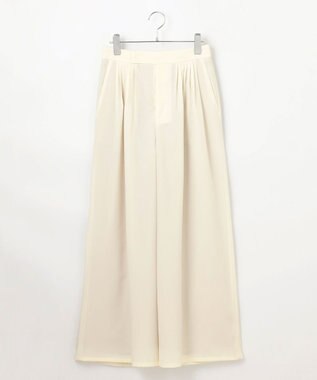 #Newans 【洗濯機可能/ストレッチ】ベリーワイドパンツ ホワイト