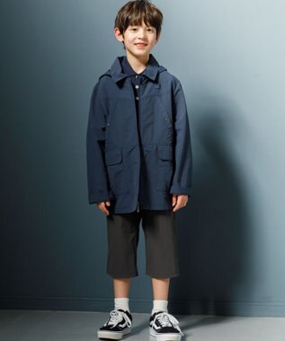 J.PRESS KIDS 【撥水】【100-130㎝】ナイロンストレッチクロス ７分丈パンツ グレー系