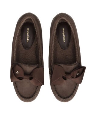 Bridget Birkin 【Bridget Birkin】グログランリボンモカシンシューズ ブラウンスウェード