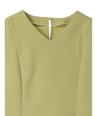 Green Parks AnriettMusee パフスリーブペプラムブラウス Lime Green