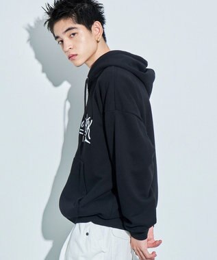 WEGO ワッペンロゴジップパーカー ブラック