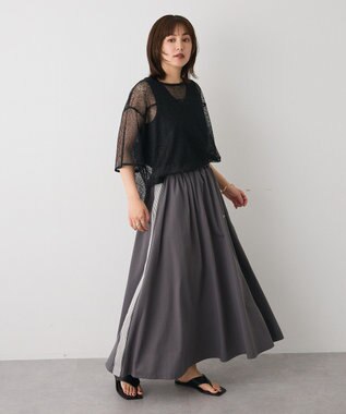CRAFT STANDARD BOUTIQUE 接触冷感/UVカット/速乾 トラックスカート Charcoal Gray
