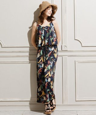 San-ai Resort（三愛水着楽園） ロングパンツセット　9M・11L　【Coral veil（コーラルヴェール）】 ネイビー