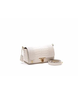 A.D.M.J. 【牛革】クロコ型押しラウンドクラッチショルダー