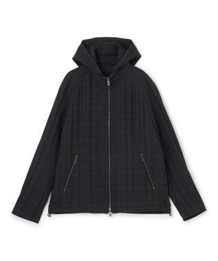 JOSEPH HOMME グレンチェックジャガードストレッチ  フ―ディーブルゾン ブラック系