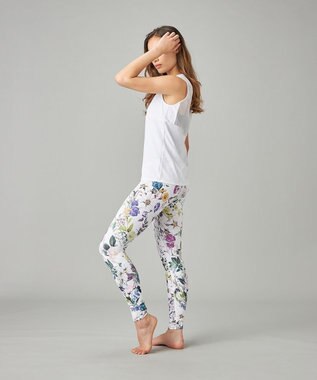 Chacott Chacott BALANCE ローズガーデンプリントレギンス ホワイトプリント