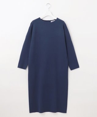 J.PRESS LADIES 【洗える】VIS/PE MILANO ニット ワンピース ダルブルー系
