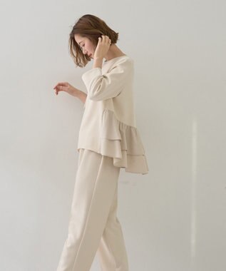 YECCA VECCA 【2点SET】バックフリルデザインセットアップ