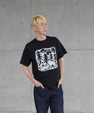 nitorito 【UNISEX】kamoshika Tシャツ black