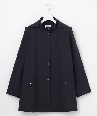 J.PRESS LADIES 【洗える・撥水】ドライツイルストレッチ フーディ アウター ネイビー系