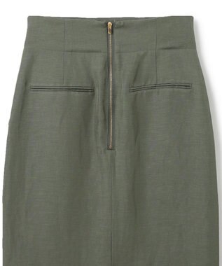 BEIGE， 【洗える】BERNARD / リネンアウトポケットハイウエストスカート Olive