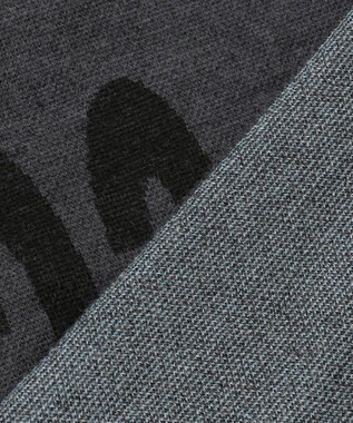 23区GOLF 【MEN】ロゴチェックジャガード　クルーネック ニット グレー系