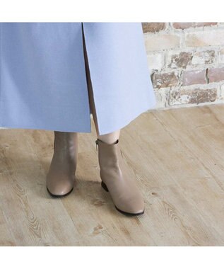 Riz raffinee <Riz raffinee>ローヒールサイドゴアショートブーツ オーク