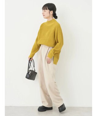 earth music&ecology マットベロアモールチュニック Mustard