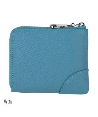 tsumori chisato CARRY ラックスtcネーム 2つ折り財布 L字ファスナー ミニ財布 ブルー