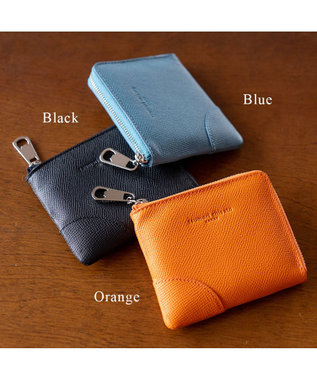 tsumori chisato CARRY ラックスtcネーム 2つ折り財布 L字ファスナー ミニ財布 オレンジ