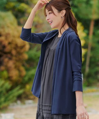 Tiaclasse L 【おのののかさん着用】冷凛(ひやりん)カノコカットソートッパーカーディガン ブルー