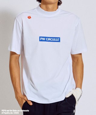 PW CIRCULUS 〈Pepsiコラボ〉【UNISEX】Pepsi GOLF Graphic モックネックT ホワイト系