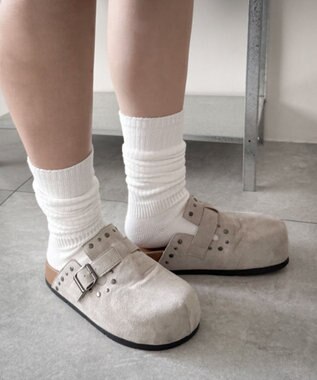 WEGO スタッズデザインサボ ライトベージュ