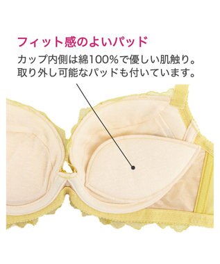 BRADELIS New York 【BRADELIS New York】ナオミステップ2ブラ23S2 バストを寄せて丸い女性らしい谷間をつくる補正ブラ イエロー