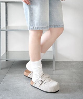 WEGO スタッズデザインサボ ライトベージュ