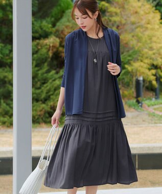 Tiaclasse L 【おのののかさん着用】冷凛(ひやりん)カノコカットソートッパーカーディガン ブルー