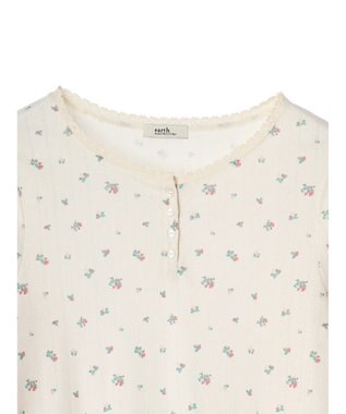 earth music&ecology アイレットジャガードタイトプルオーバー Red