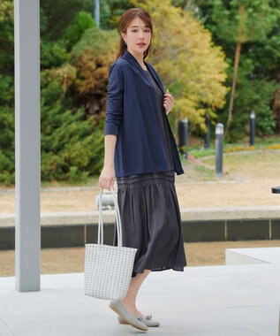 Tiaclasse L 【おのののかさん着用】冷凛(ひやりん)カノコカットソートッパーカーディガン ブルー