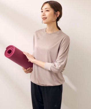 OP／FILA 【Kappa】フィットネスウェア 上下セット 長袖Ｔシャツ＋ロングパンツ ベージュ