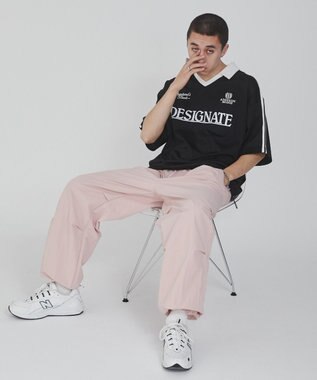 WEGO 【ウエストゴム/撥水/洗濯機可】ナイロンイージーパンツ ピンク