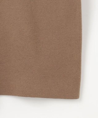 ANY スウェットライクハーフジップニット キャメル