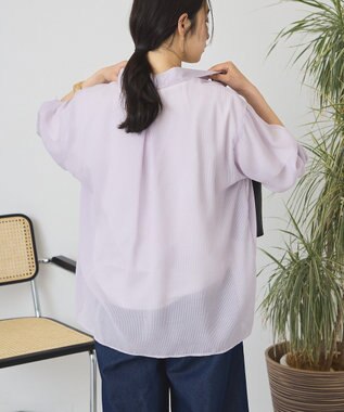 AMERICAN HOLIC ウエストタックシアーストライプシャツ Pink