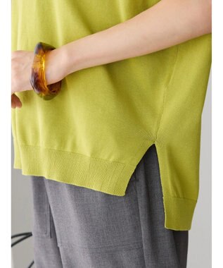 AMERICAN HOLIC ノースリーブニットプルオーバー Lime Green