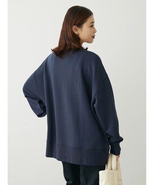 Green Parks 裏起毛フロッキーロゴプルオーバー Dark Navy