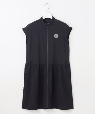 23区GOLF 【WOMEN】フロントジッパーで着脱便利！ベルト付きワンピース ネイビー系