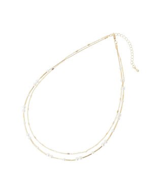 Green Parks ｅｖｅｒｙ　ｗａｌｋ．２連パールパイプネックレス Silver