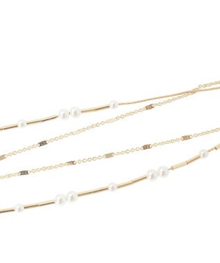 Green Parks ｅｖｅｒｙ　ｗａｌｋ．２連パールパイプネックレス Silver