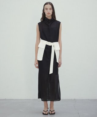 BEIGE， 【洗える】BERNARD / リネンワイドポケット付きラップベルト Meringue