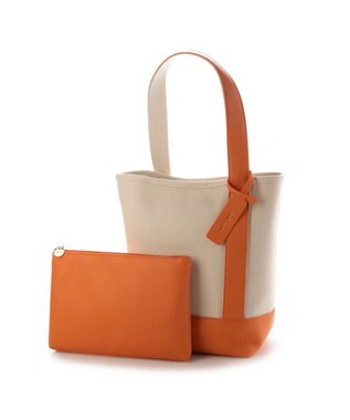 UNBILLION cachecache ワンハンドルバケツ型パーテーショントートバッグ オレンジ