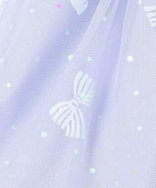 ANY KIDS リボン チュールスカート サックスブルー